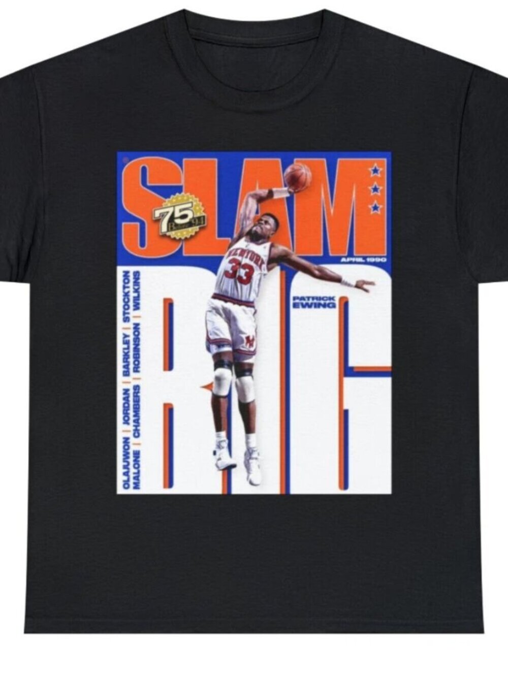 Patrick Ewing New York Knicks NBA Slam Cover Tee Shirt 276